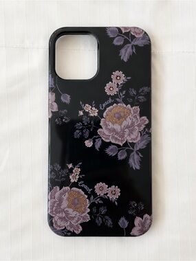 Coach Moody Floral Purple Glitter Case for iPhone 12 Pro Max